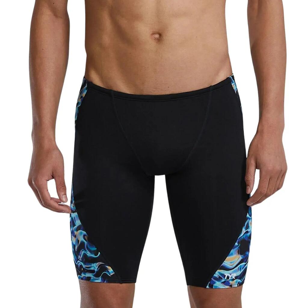 TYR Energia Durafast Elite Blade Splice Swim Jammer - Black/Blue