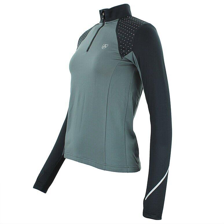 T-shirt 1ere peau avec zip femme Peak Mountain 3/4