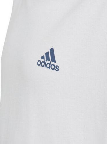 T-shirt ragazzo adidas essentials 3-stripes - bianco 4/4
