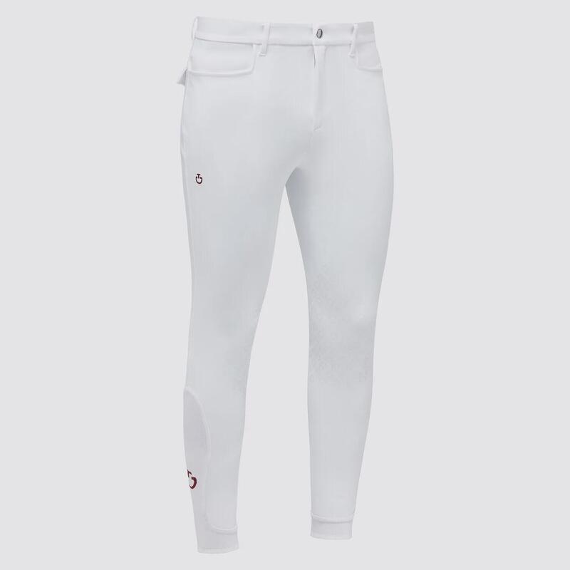 Paardrijden - Unisex -  White - -men's Knee Grip Riding Breeches Basic