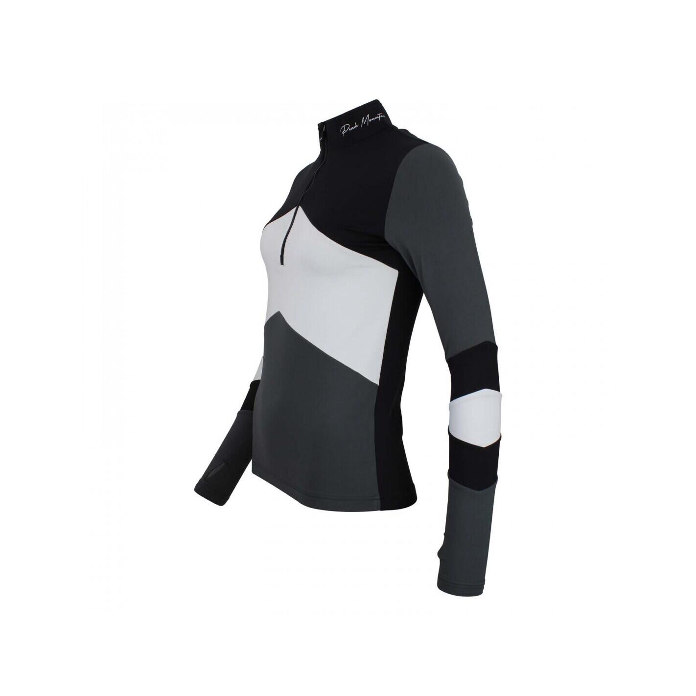 T-shirt 1ere peau avec zip femme Peak Mountain 3/3