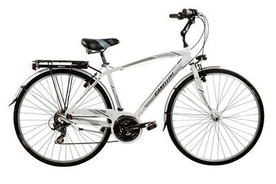 Bici da città Canellini EGO Alluminio uomo 21v - Bianco/Blu