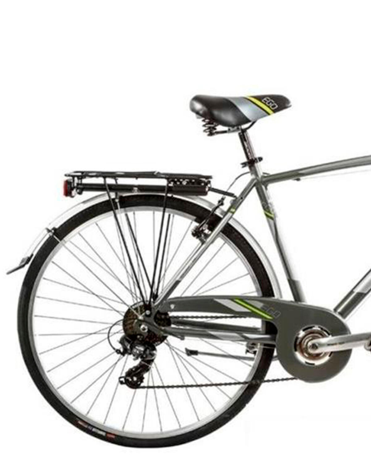Bici da città Canellini EGO Alluminio uomo 21v - Titanio/Verde 3/3