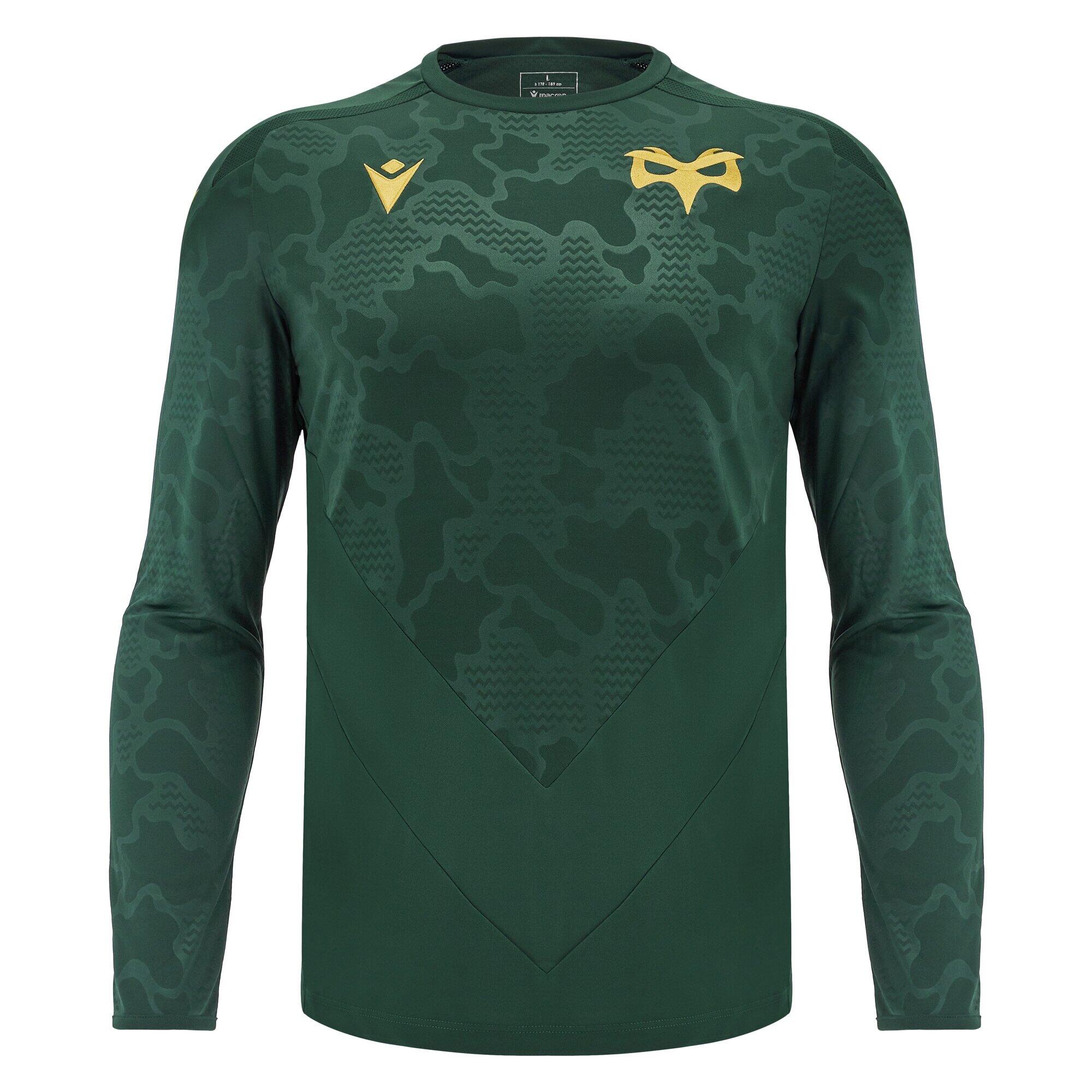 Ospreys Rugby 2024/25 Adults Long Sleeve Poly Training T- Shirt 1/5