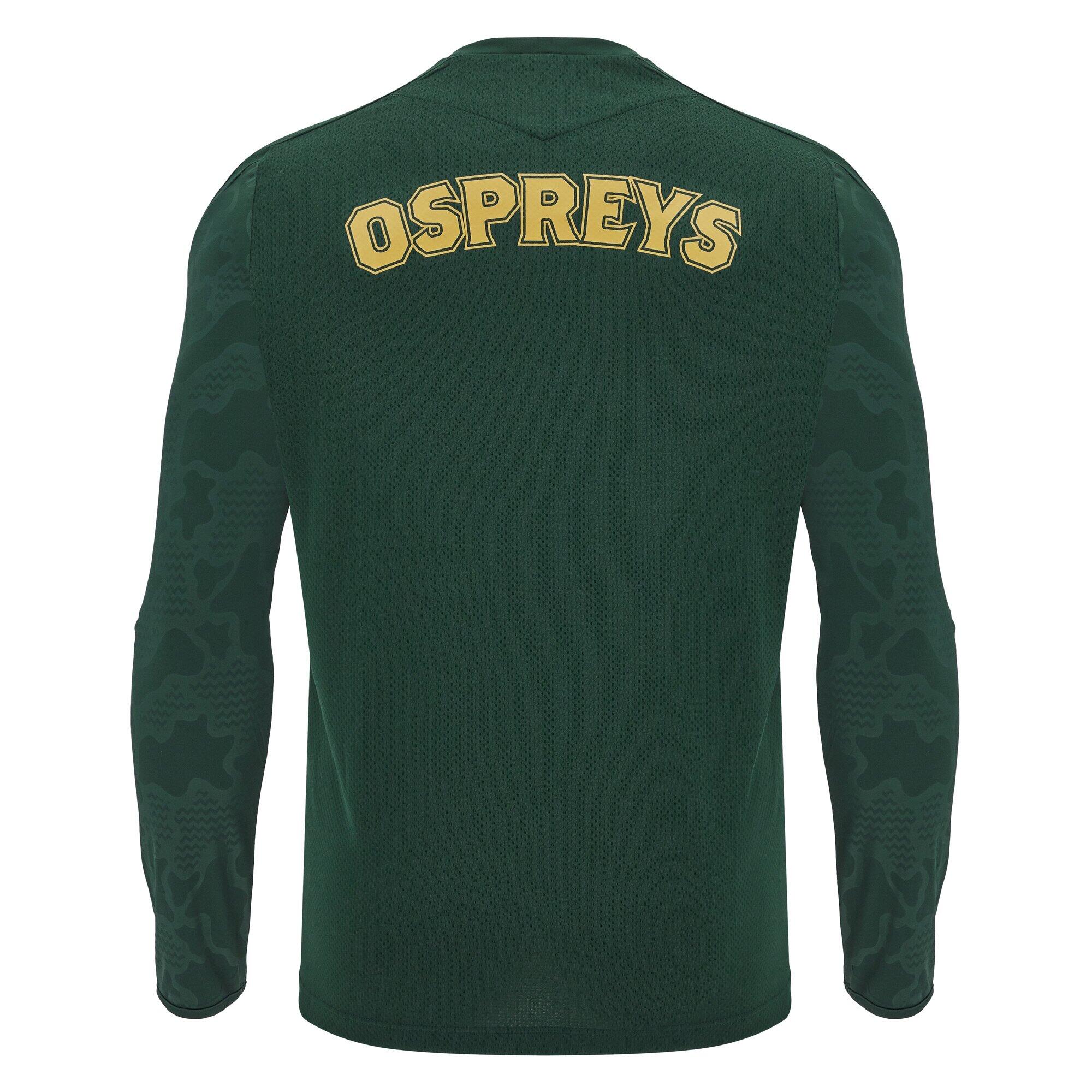 Ospreys Rugby 2024/25 Adults Long Sleeve Poly Training T- Shirt 2/5