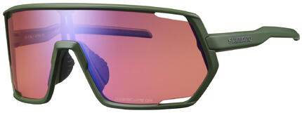 SHIMANO Fahrrad-Brille TECHNIUM 2, Dark Olive/ Ridescape Off-Road