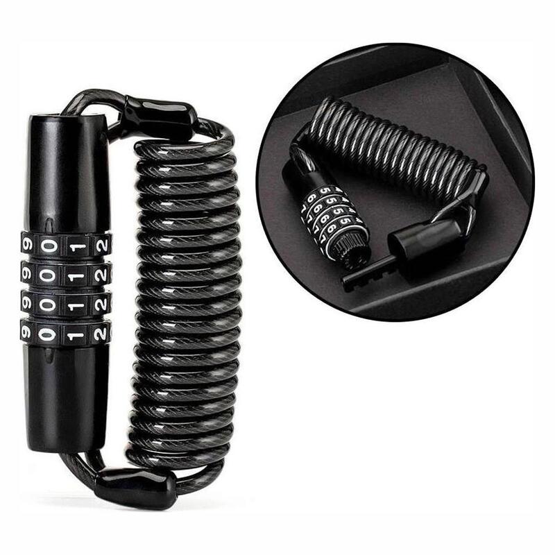 Lacăt combinație cablu extensibil T609 negru