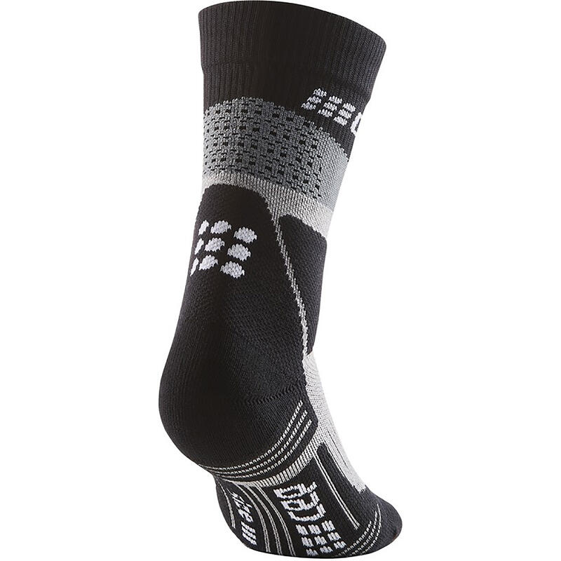 Sosete compresie medii - max cushion hiking merino mid-cut - grey I black