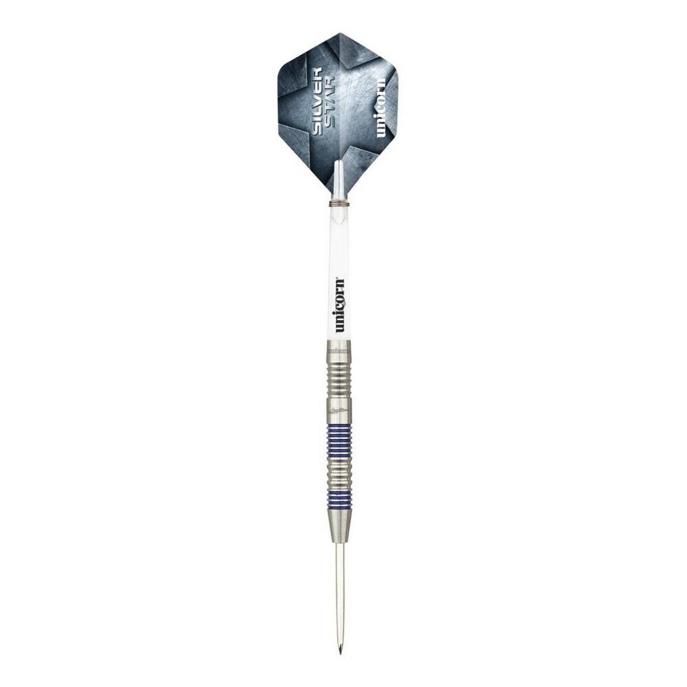 UNICORN Gary Anderson Silver Star Tungsten Darts (Pack of 3) (Silver/White/Black)