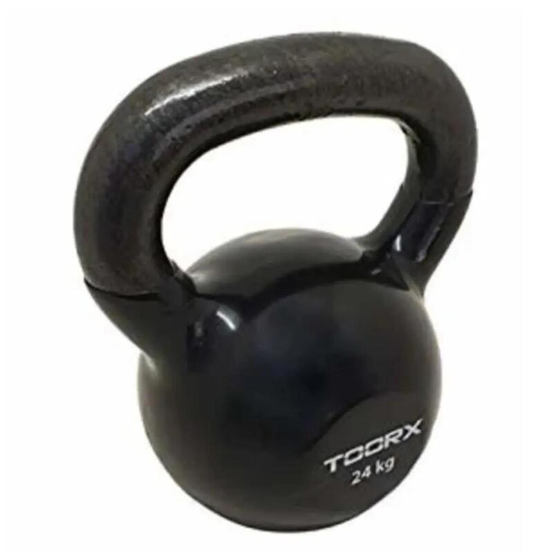 Kettlebell - Vinyl - 24 kg - Zwart