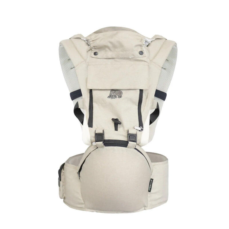 Deryan Pack Luxe Ergonomic Baby Carrier - Baby carrier + Storage pockets - Sand