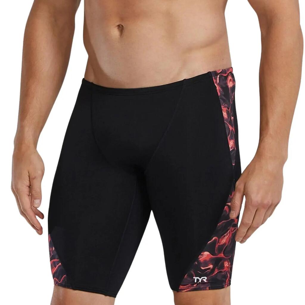 TYR Energia Durafast Elite Blade Splice Swim Jammer - Black/Red