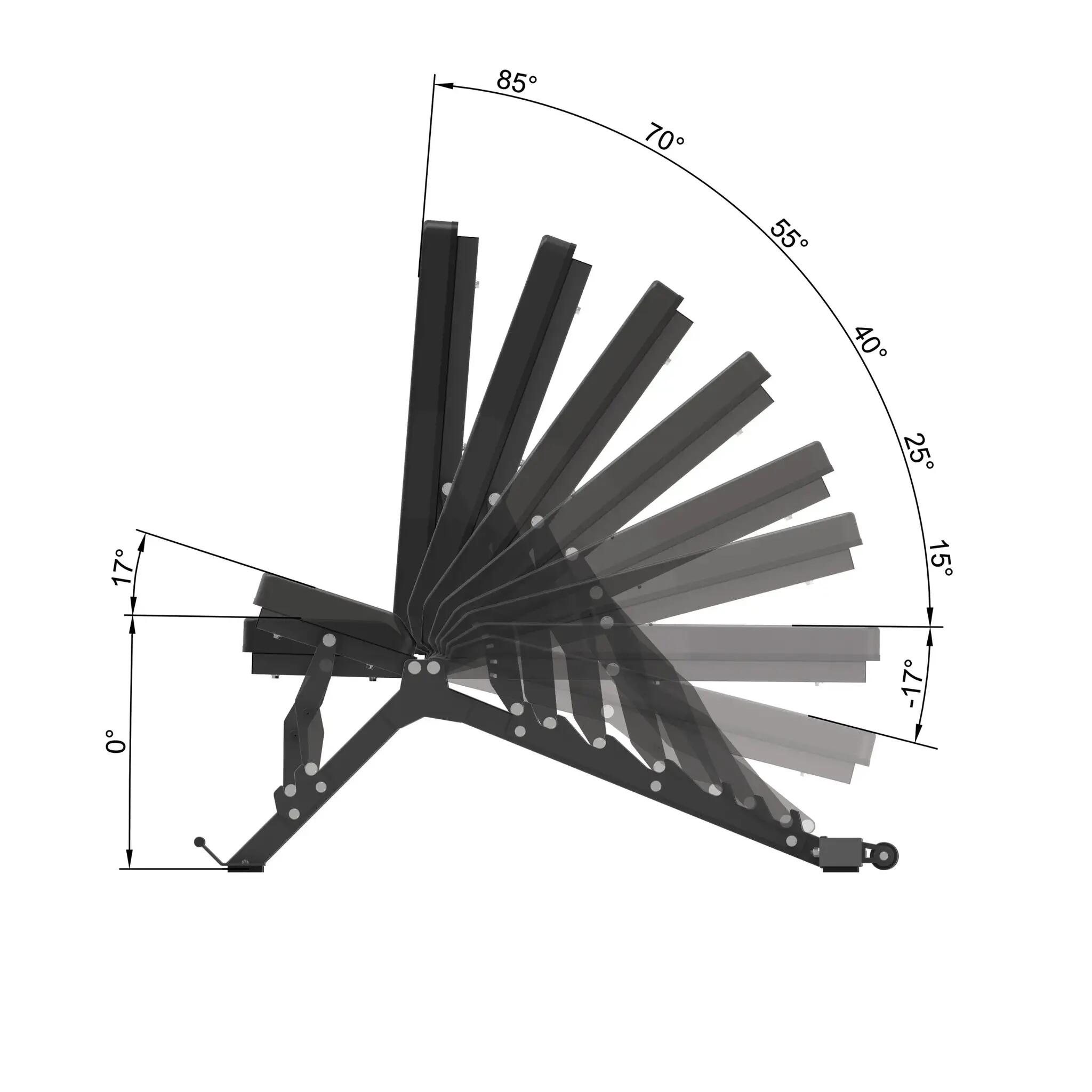 Toorx WBX-400 - Panca Regolabile. Piana, Inclinabile e Declinabile Light Commer 2/5