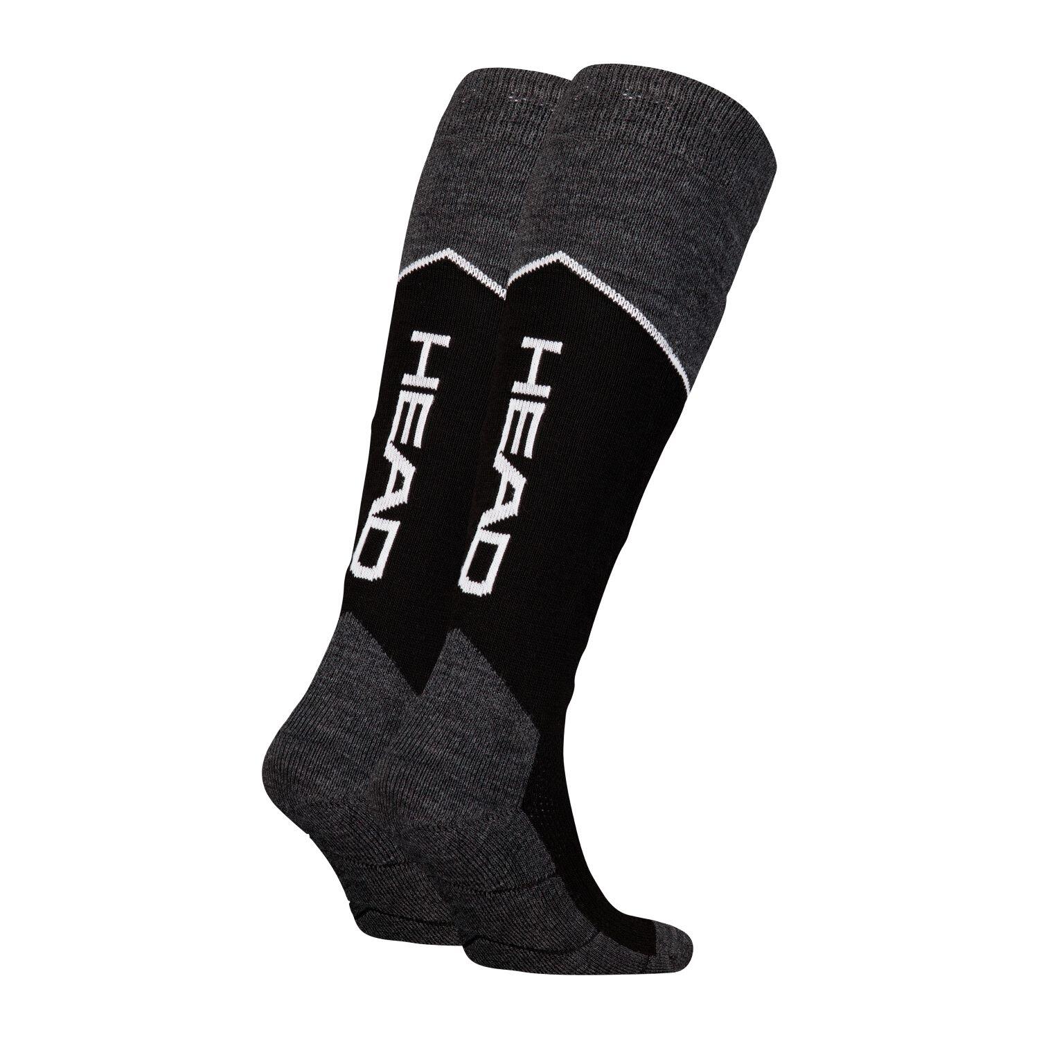HEAD Skisokken Kneehigh 2-pack Black / Grey Melange 2/2