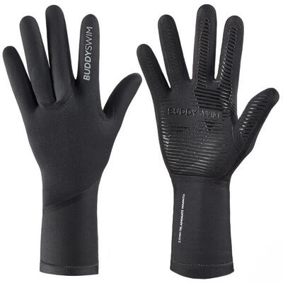 Guanti in neoprene da 25 mm Nuoto in acque libere Buddyswim Nero