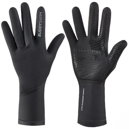 Guanti in neoprene da 25 mm Nuoto in acque libere Buddyswim Nero