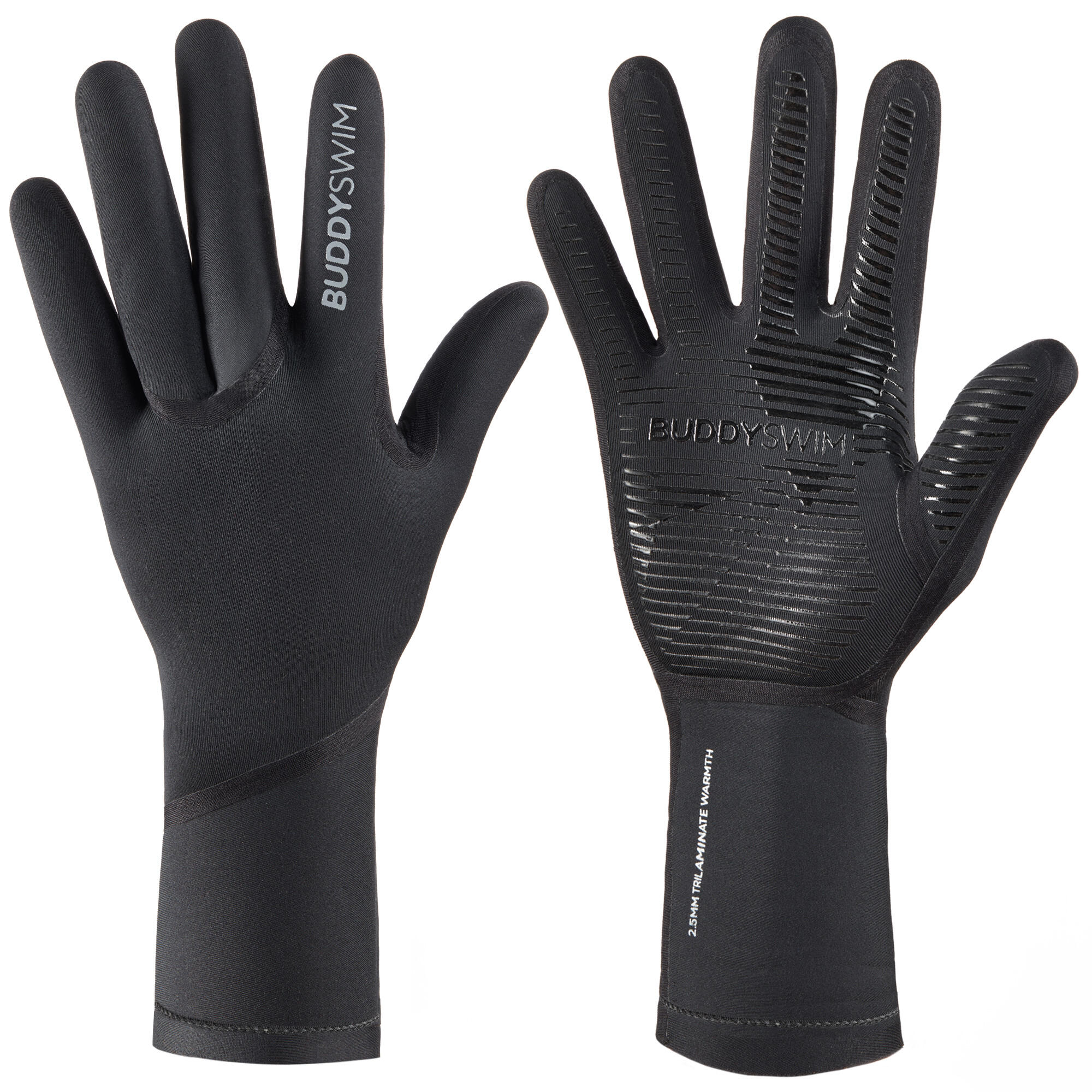 Buddyswim - Gants En Néoprène 2,5 Mm Pour La Natation En Eau Libre, Noir. - Gants Néoprène - Noir - Decathlon