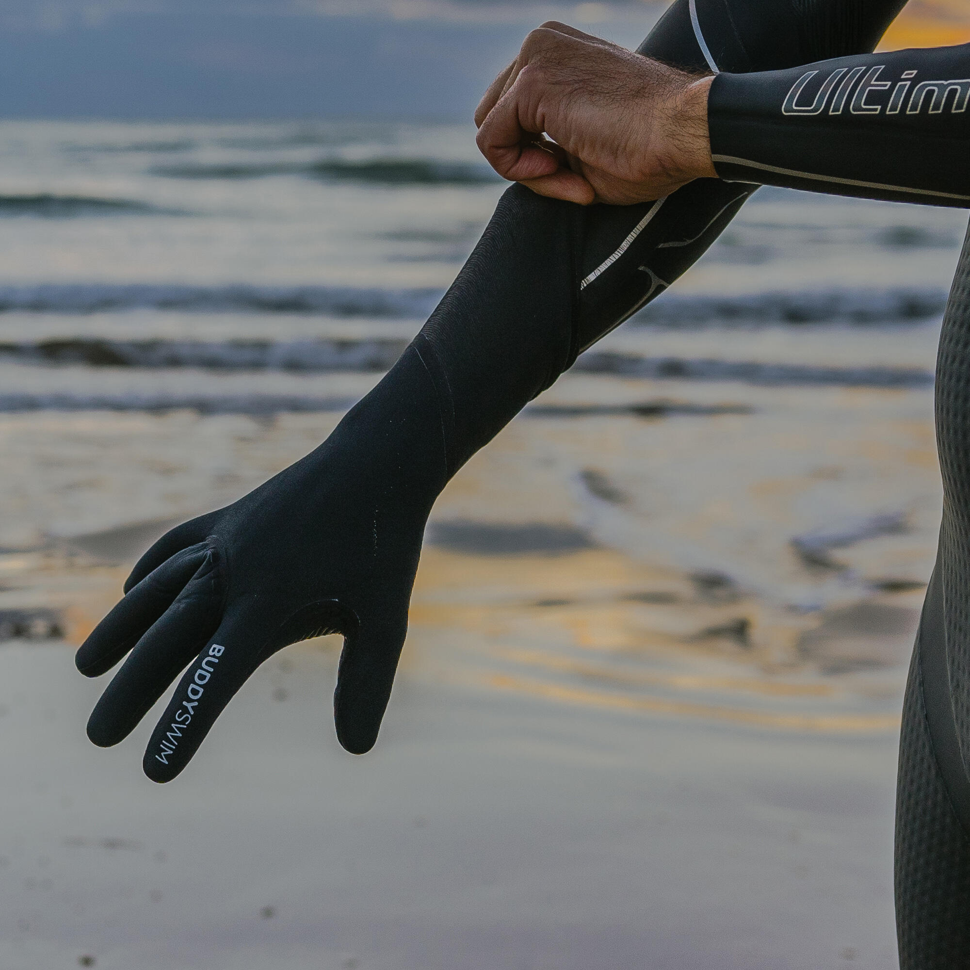 Neopreen Handschoenen 2,5 mm Open Water Zwemmen Buddyswim Zwart 5/5