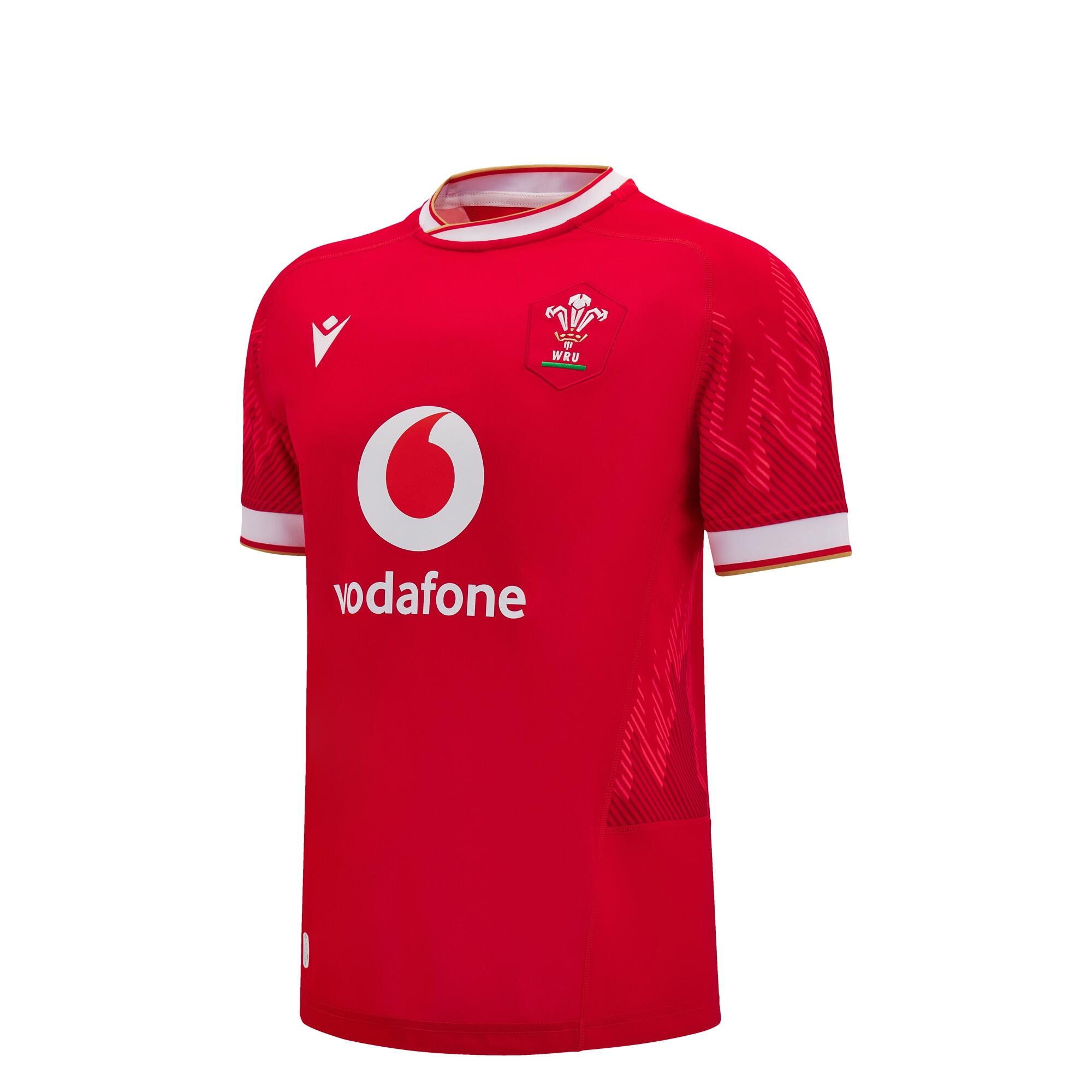 Wales WRU 2024/25 Kids Six Nations Home Rugby Shirt 1/6