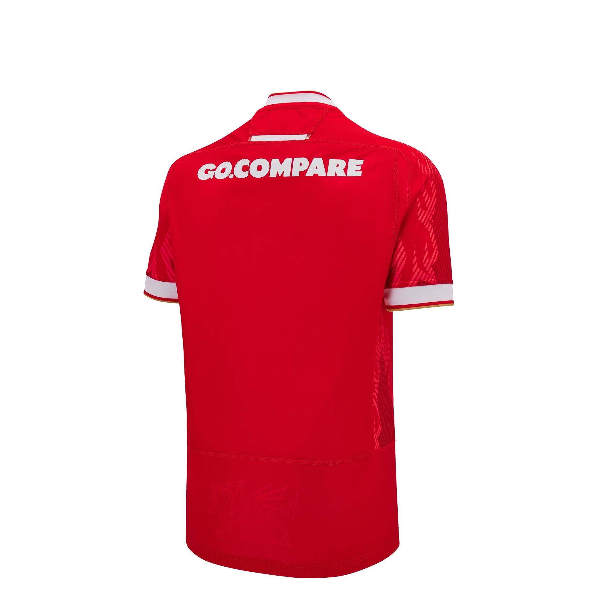 Wales WRU 2024/25 Kids Six Nations Home Rugby Shirt 2/6
