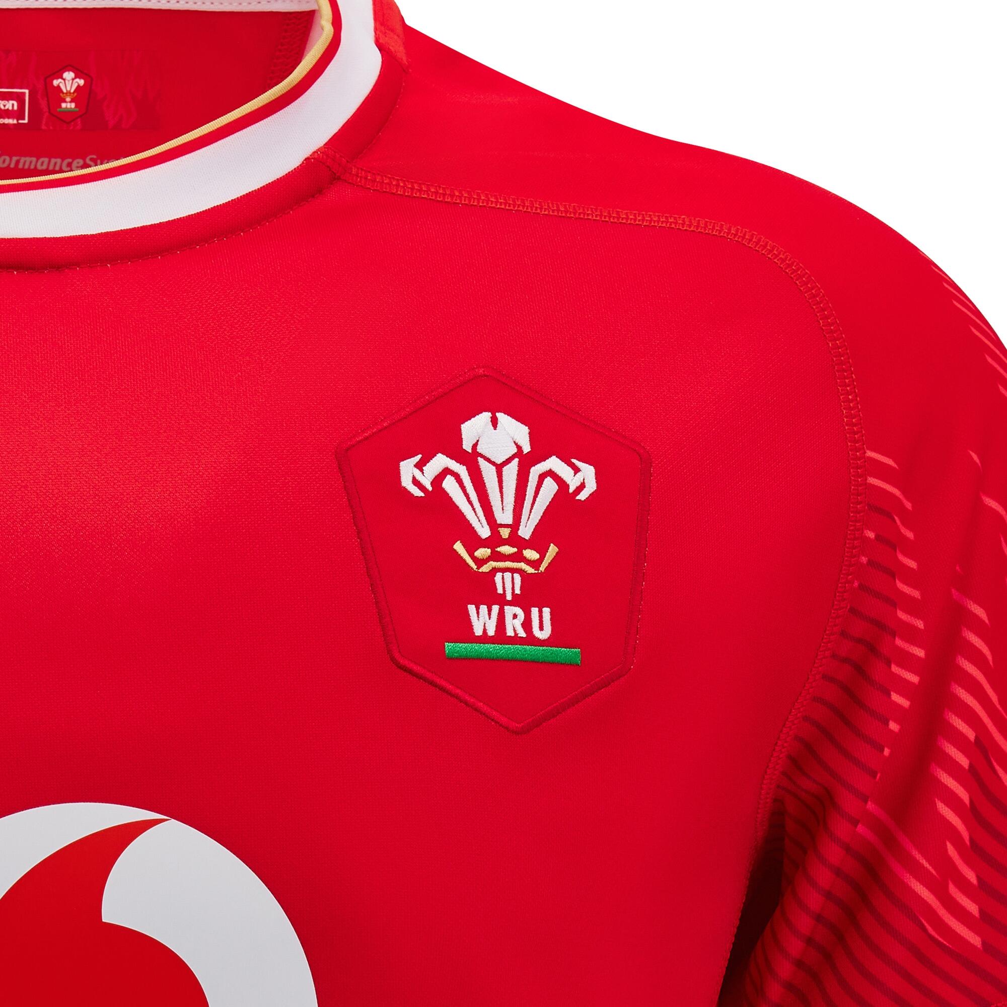 Wales WRU 2024/25 Kids Six Nations Home Rugby Shirt 3/6