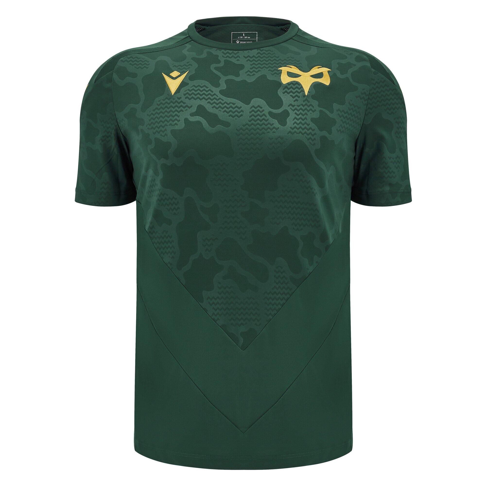MACRON Ospreys Rugby 2024/25 Adults Poly Training T- Shirt