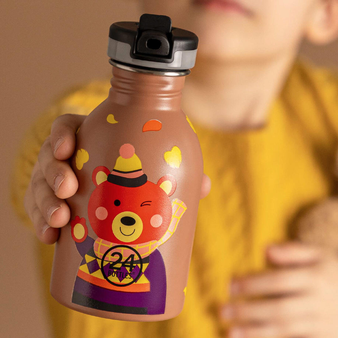 24 Bottles - Gourdes 24bottles Sweet Bear Gourde Enfant 250 Ml - Gourde - Marron - 250 Ml - Decathlon