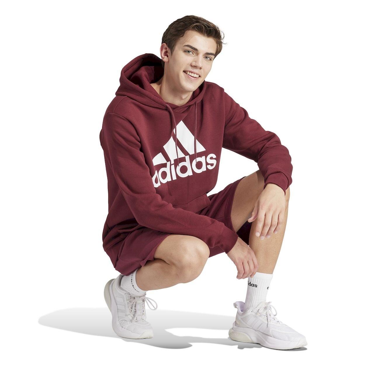Pantaloncino uomo adidas essentials big logo french terry - bordeaux 3/3