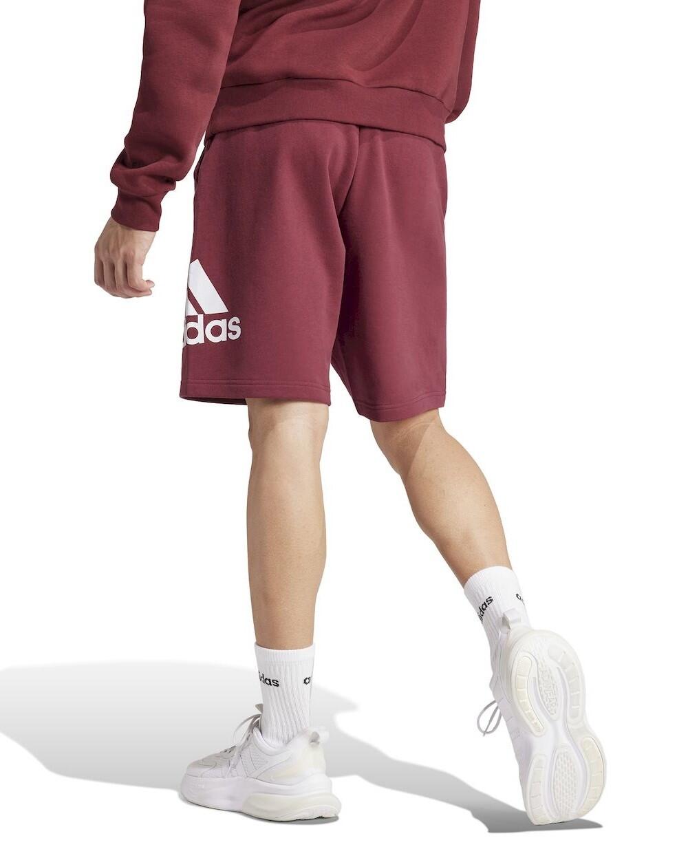 Pantaloncino uomo adidas essentials big logo french terry - bordeaux 2/3