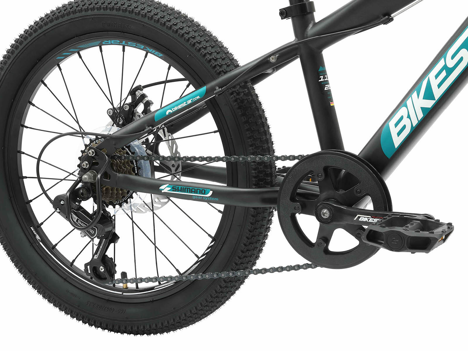 MTB 20" Kinderrad 6 Jahre, hardtail, 7 Gang, Scheibenbremse 4/7