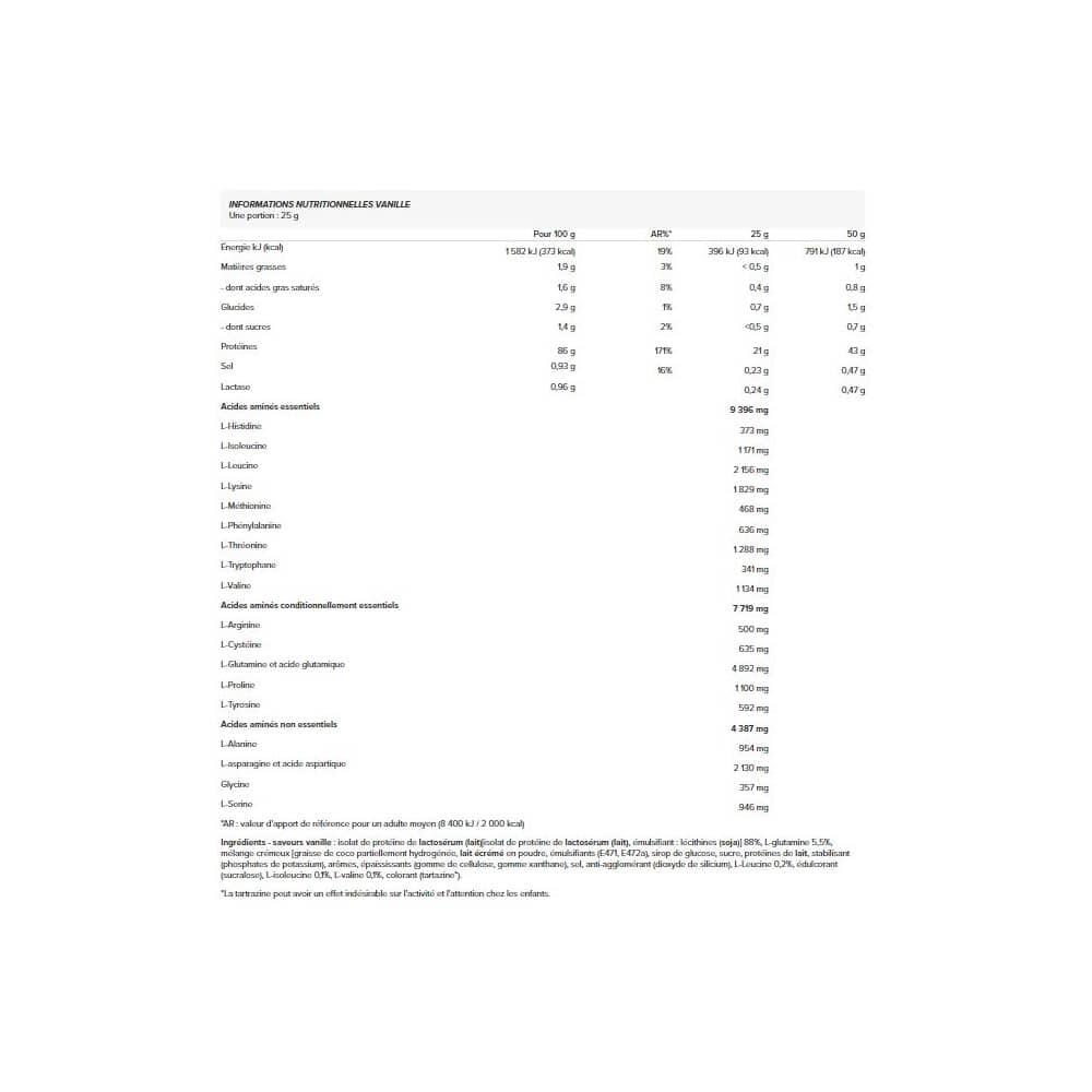 Wei-isolaat - Iso Whey Zero (908g) - Vanille 3/5