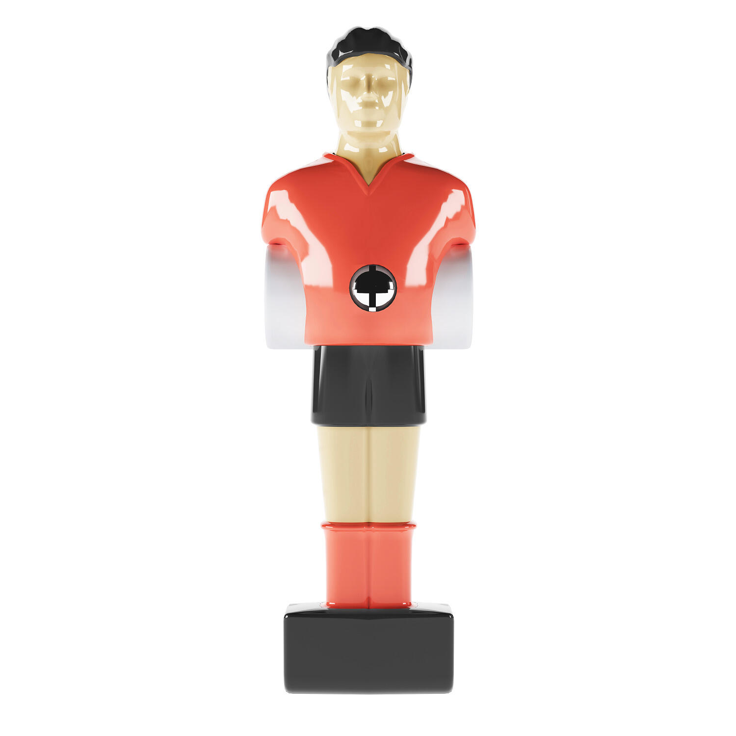 Kickerfigur Schuss und Tor für 13 mm Stangen Rot-Schwarz Einzeln Tischfußball 4/4