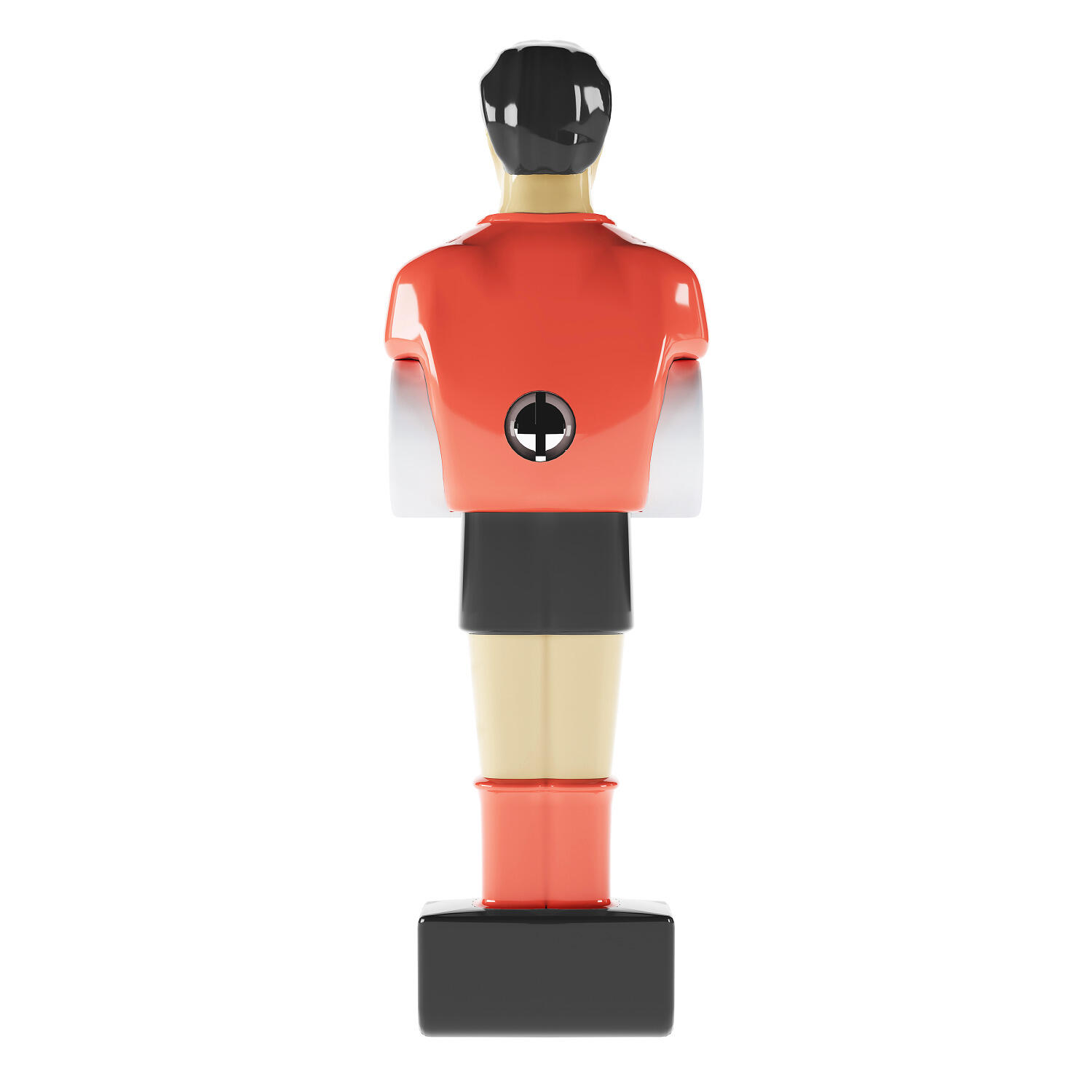 Kickerfigur Schuss und Tor für 13 mm Stangen Rot-Schwarz Einzeln Tischfußball 3/4