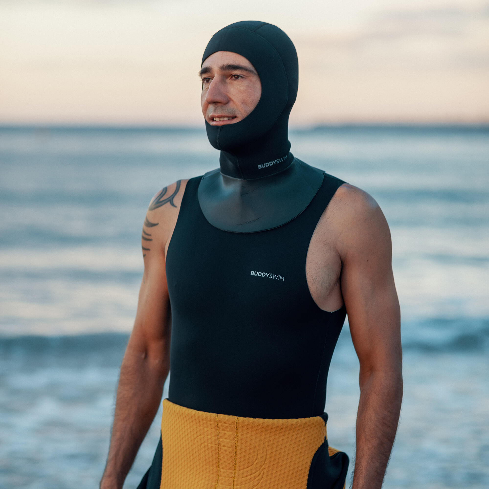 Cappuccio in neoprene da 2,5 mm per il nuoto in acque libere Buddyswim Nero 4/6