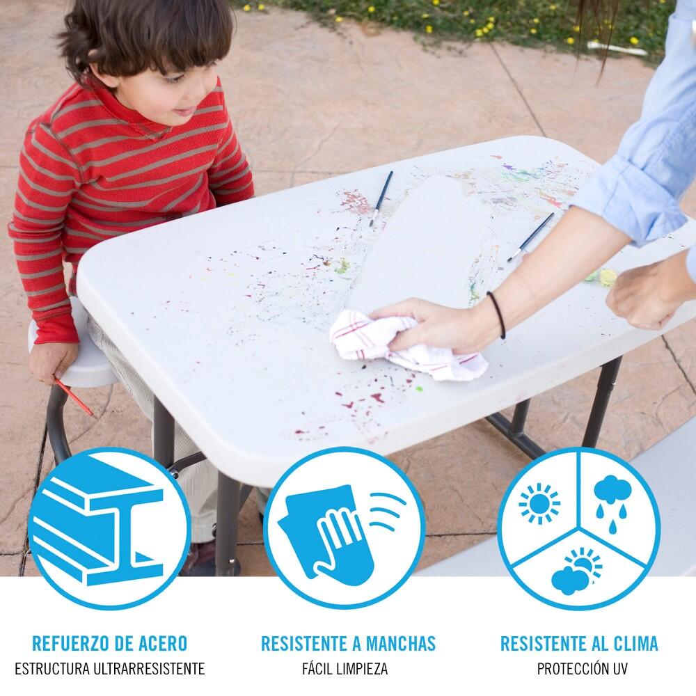 Mesa plegable picnic ultrarresistente Criança 82,5x90x53,5 cm uv100 LIFETIME 4/7