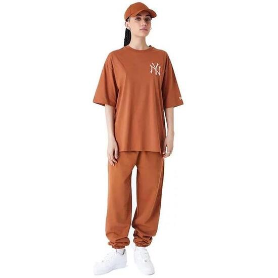 Camiseta de manga corta para unisex New era en color marron