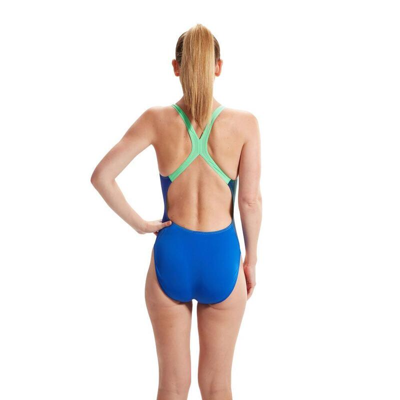Bañador para mujer Speedo Placement digital powerback en color multicolor