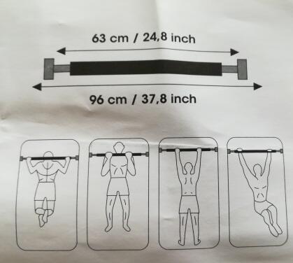 Drążek rozporowy do podciągania 63 - 96 cm 5/7