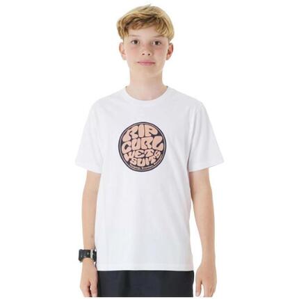 Camiseta de manga corta para niños Rip curl Filgree en color blanco