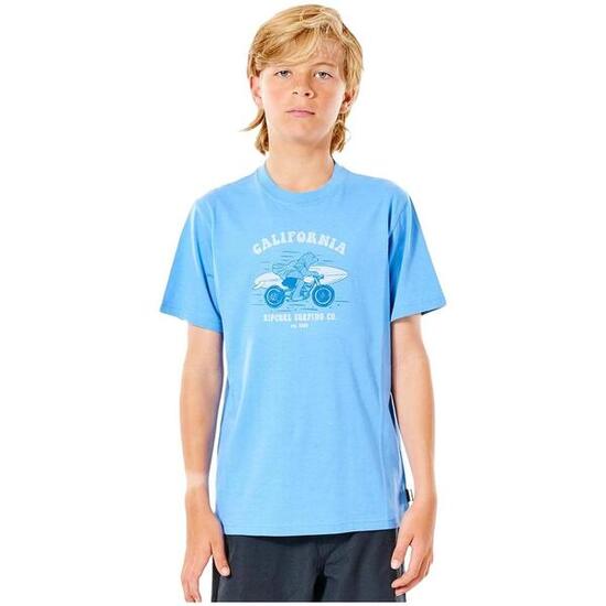 Camiseta de manga corta para niños Rip curl Tuckito en color azul