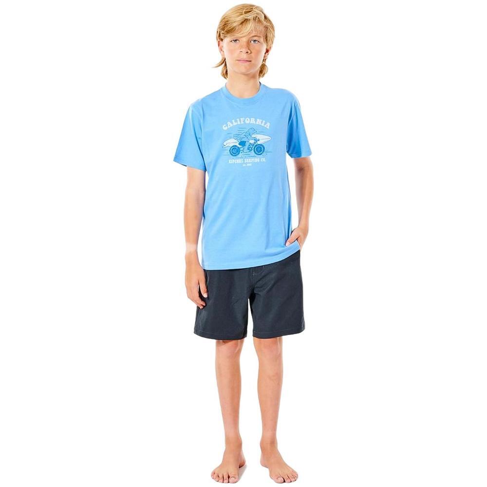 Camiseta de manga corta para niños Rip curl Tuckito en color azul 3/3
