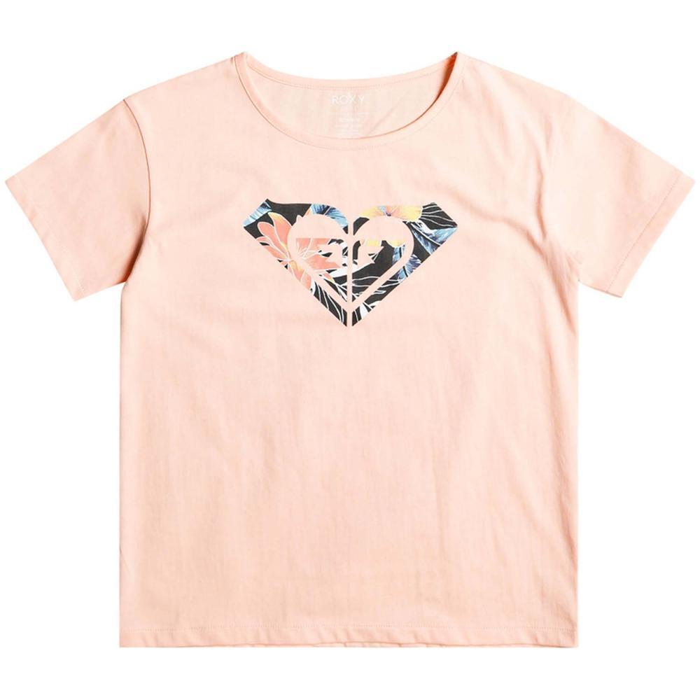 Camiseta de manga corta para niñas Roxy Day and night en color rosa 1/1
