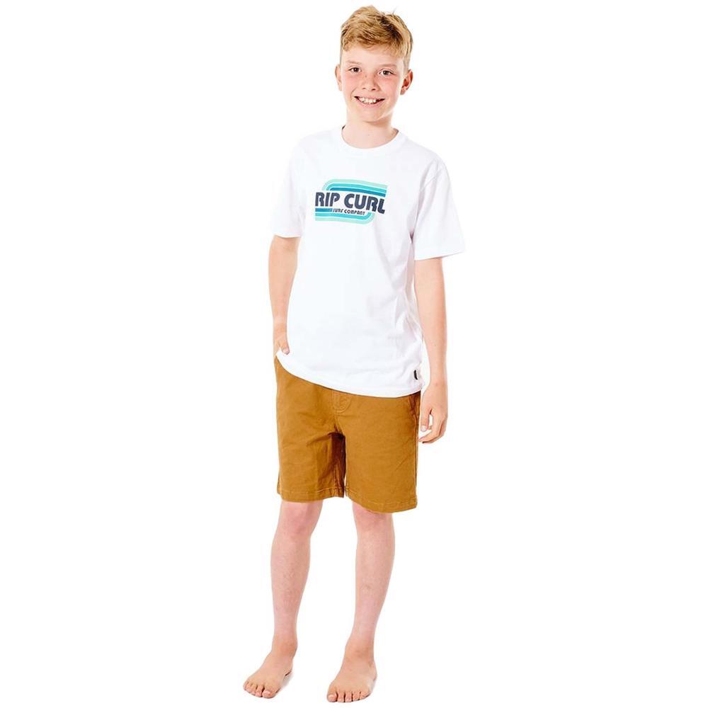 T-shirt de manga curta Rip curl Urf revival yeh mumma para crianças, em branco 3/3