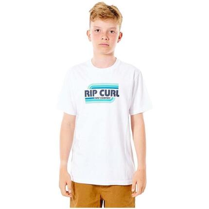 Camiseta de manga corta niÃ±os Rip curl Urf revival yeh mumma en color blanco