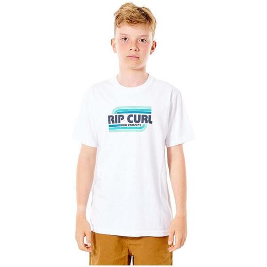 Camiseta de manga corta niÃ±os Rip curl Urf revival yeh mumma en color blanco