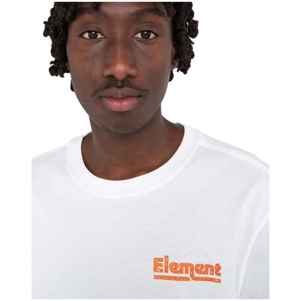 Camiseta de manga corta para hombre Element Element sunup en color blanco 5/5