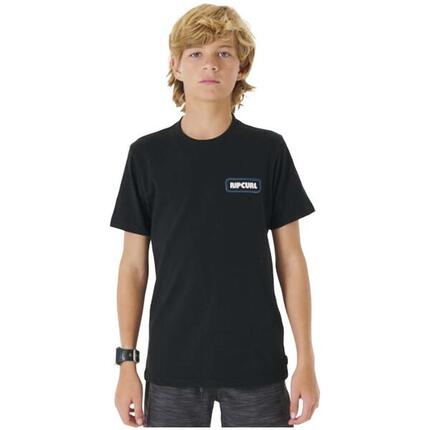Camiseta de manga corta para niños Rip curl Surf revivial sunset en color negro