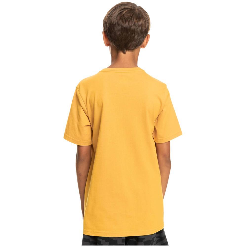 Camiseta de manga corta para niños Quiksilver Qssurflockup en color amarillo 2/2