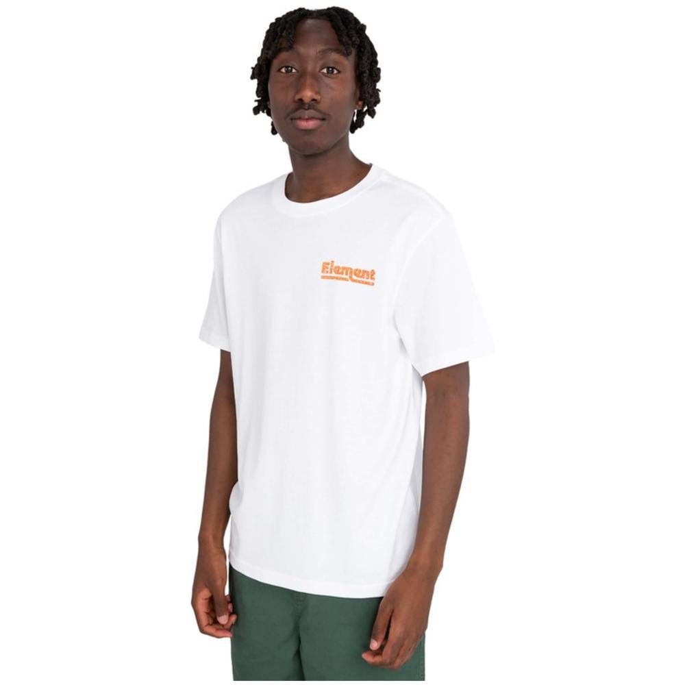 Camiseta de manga corta para hombre Element Element sunup en color blanco 3/5