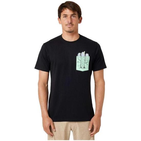 Camiseta de manga corta para unisex Rip curl In da pocket en color negro